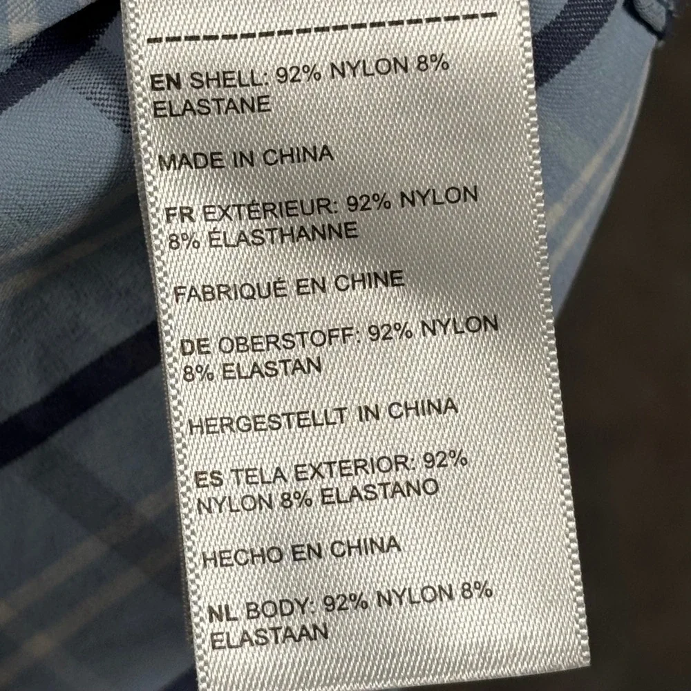 UNTUCKit Torgiano Shirt Men 3XL Blue Plaid Performance Stretch Button Down 40577